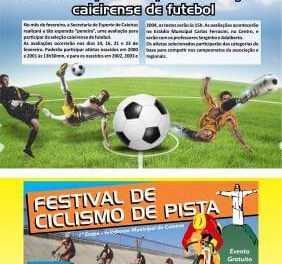 Secretaria de Esporte de Caieiras realizará “peneira” para a seleção caieirense de futebol
