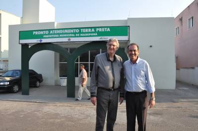 Doutor Marcio Pampuri e Deputado Federal Sérgio Reis vistoriam obras do novo hospital