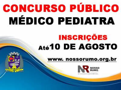 Prefeitura de Caieiras abre concurso público para médico pediatra