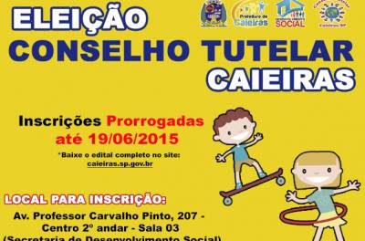 Inscrições para eleição dos Conselheiros Tutelares de Caieiras foram prorrogadas