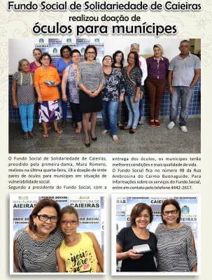 Fundo Social de Solidariedade de Caieiras realizou doação de óculos para munícipes