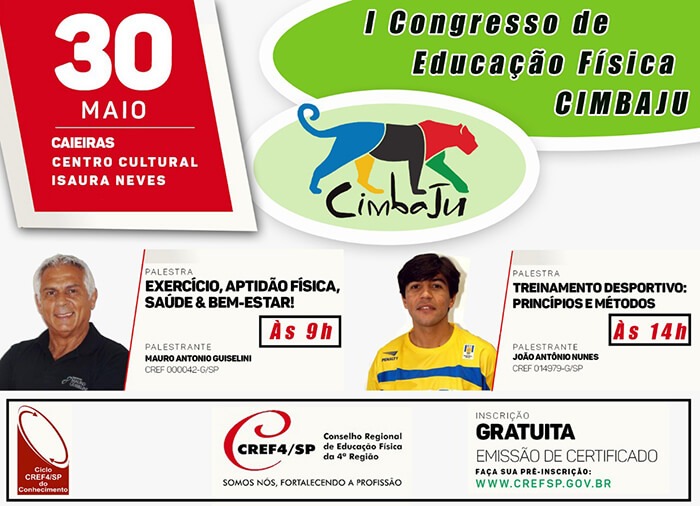 1º Congresso de Educação Física do CIMBAJU será realizado no Centro Cultural Izaura Neves
